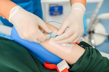 IV being placed in patient’s arm